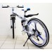 Bicycle Land Rover White-Blue on alloy wheels with 3 spoke wheels Bicycle Land Rover White-Blue on alloy wheels with 3 spoke wheels